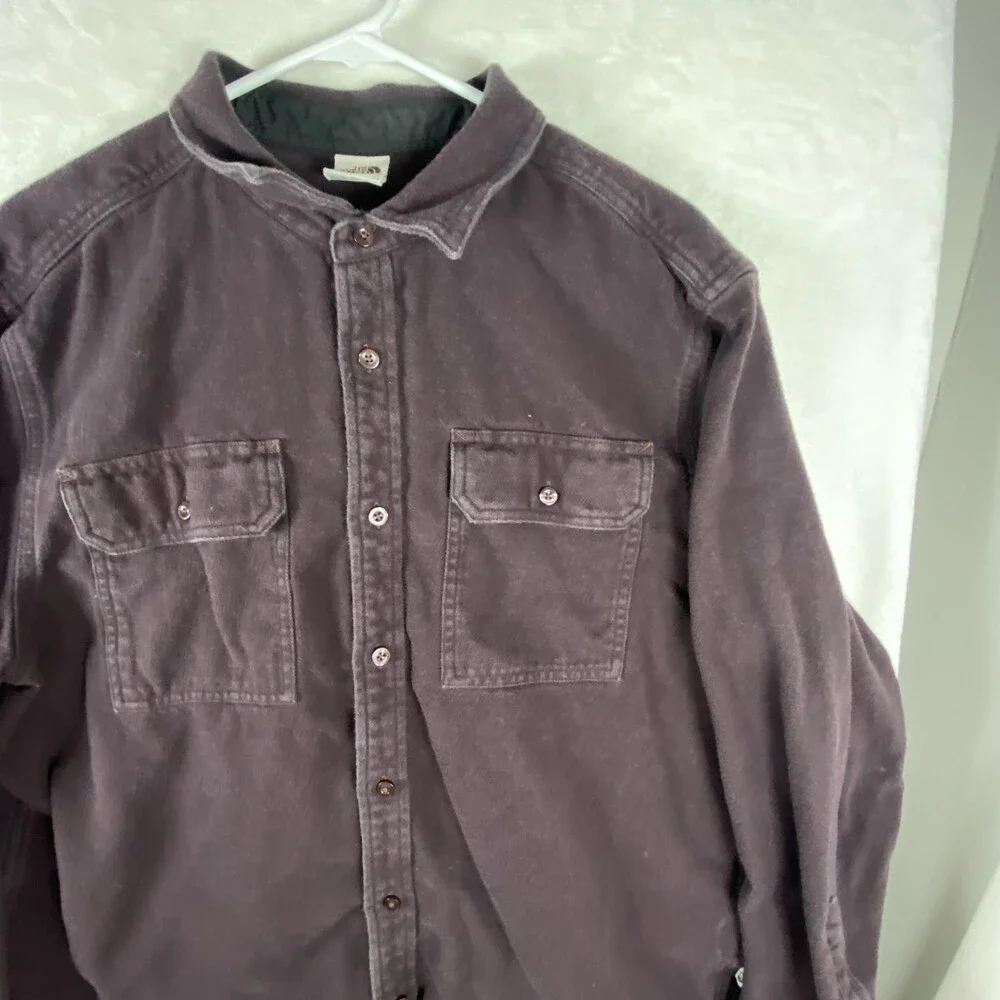 The North Face Arroyo Flannel Mens XL Purple Cotton Canvas Shirt Casual Warm